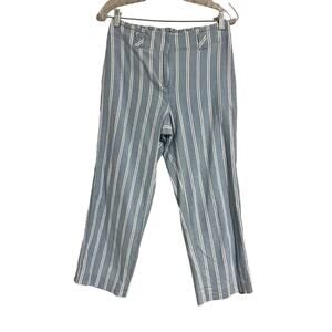Chico's Striped Coastal Cropped Pants Size XS